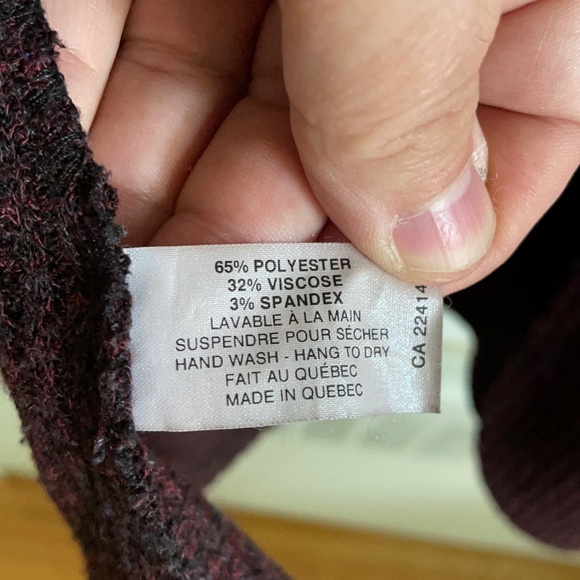 Burgundy Cardigan by Ou Empereur ou Rien, Size L - Picture 5 of 14